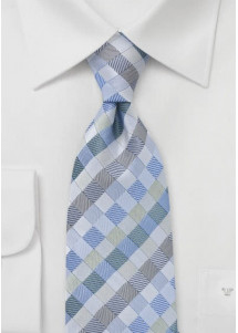 Stropdas blauw grijs