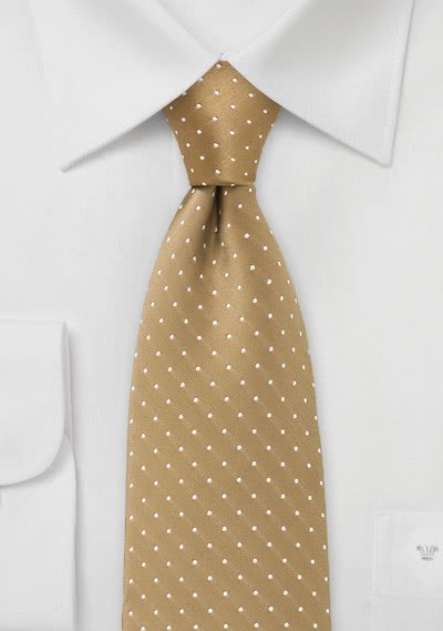 Gepunktete Krawatte beige weiß Gepunktete Krawatte beige weiß