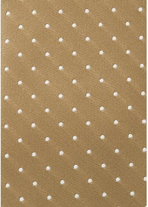 Gepunktete Krawatte beige weiß