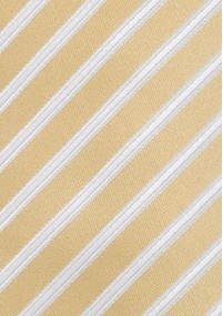 Krawatte Streifendesign hellgelb