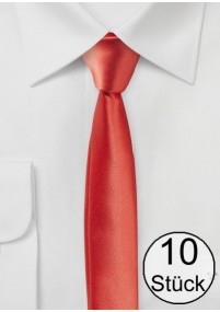 Zakelijke stropdas extra slank koraal -...