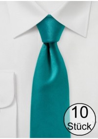 Business Tie Plain Poly Fibre Turquoise -...