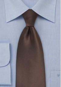 Zakelijke stropdas effen diepbruin