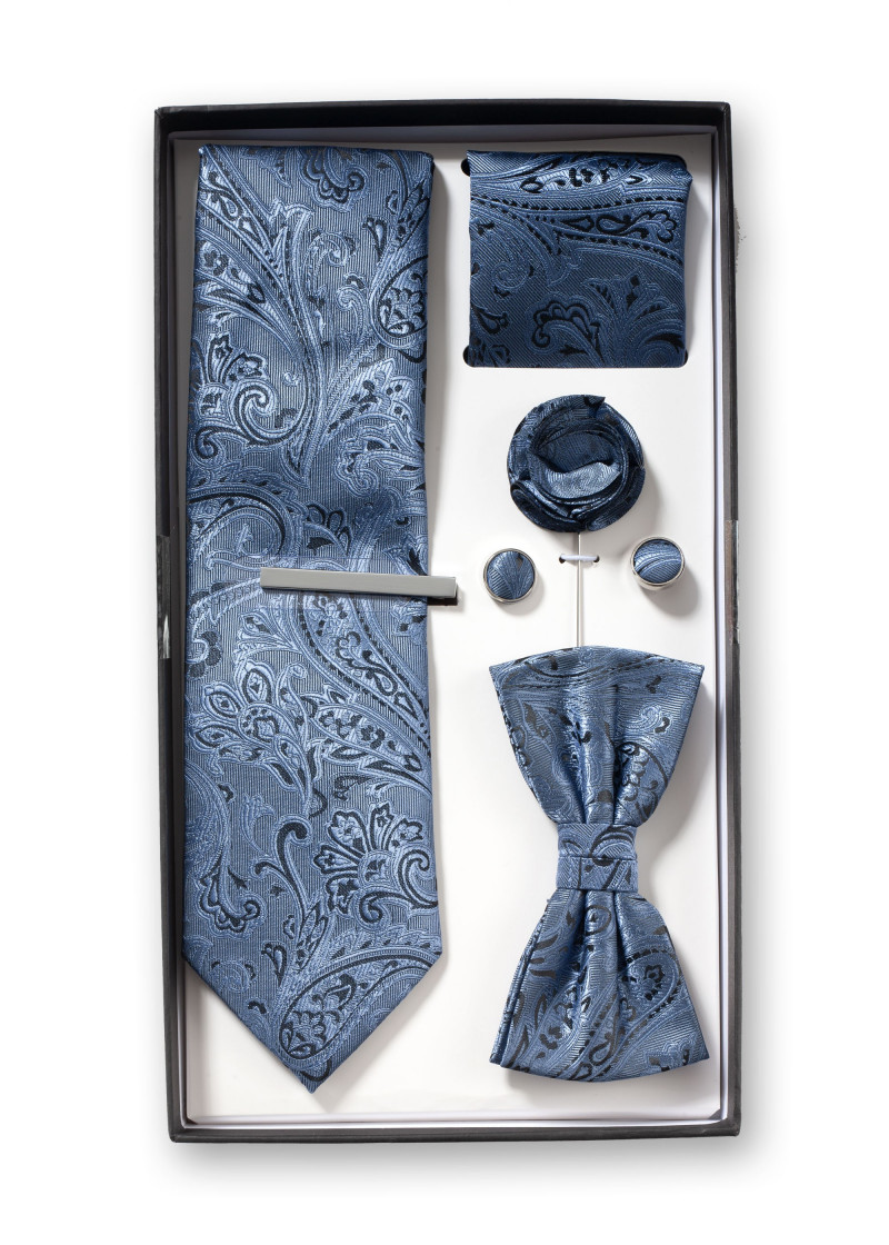 Geschenkdoos Paisley Motief Lichtblauw met