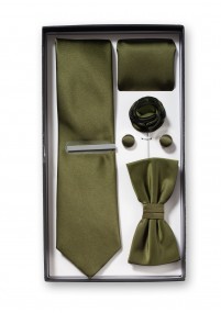 Geschenkdoos bruin-groen met stropdas,...