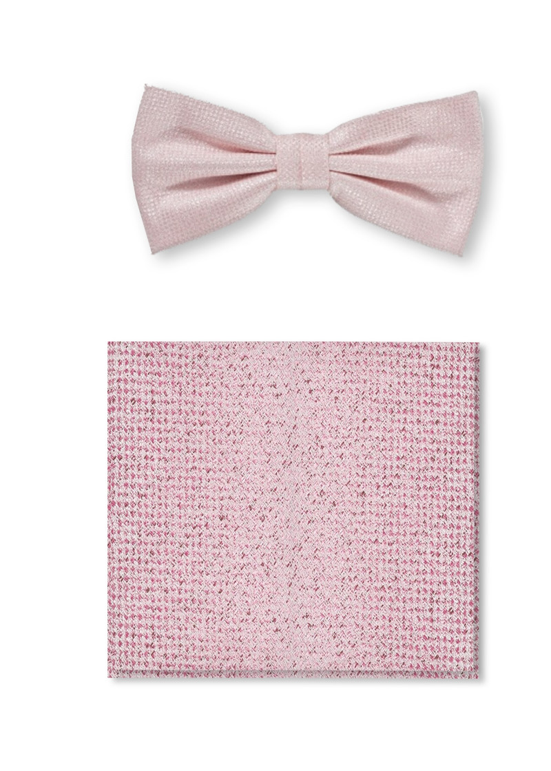Set Heren Strik Cavalier Sjaal blush gemarmerd