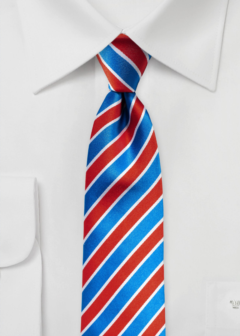 Perfecte zakelijke stropdas Streeppatroon Rood