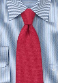 Zakelijke stropdas kersenrood rasterpatroon