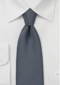 Krawatte anthrazit Netz-Dekor