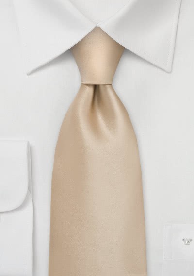 Clip-Krawatte champagner unifarben Clip-Krawatte champagner unifarben