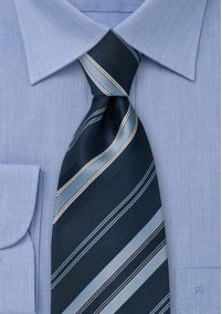 Clip stropdas blauw wit