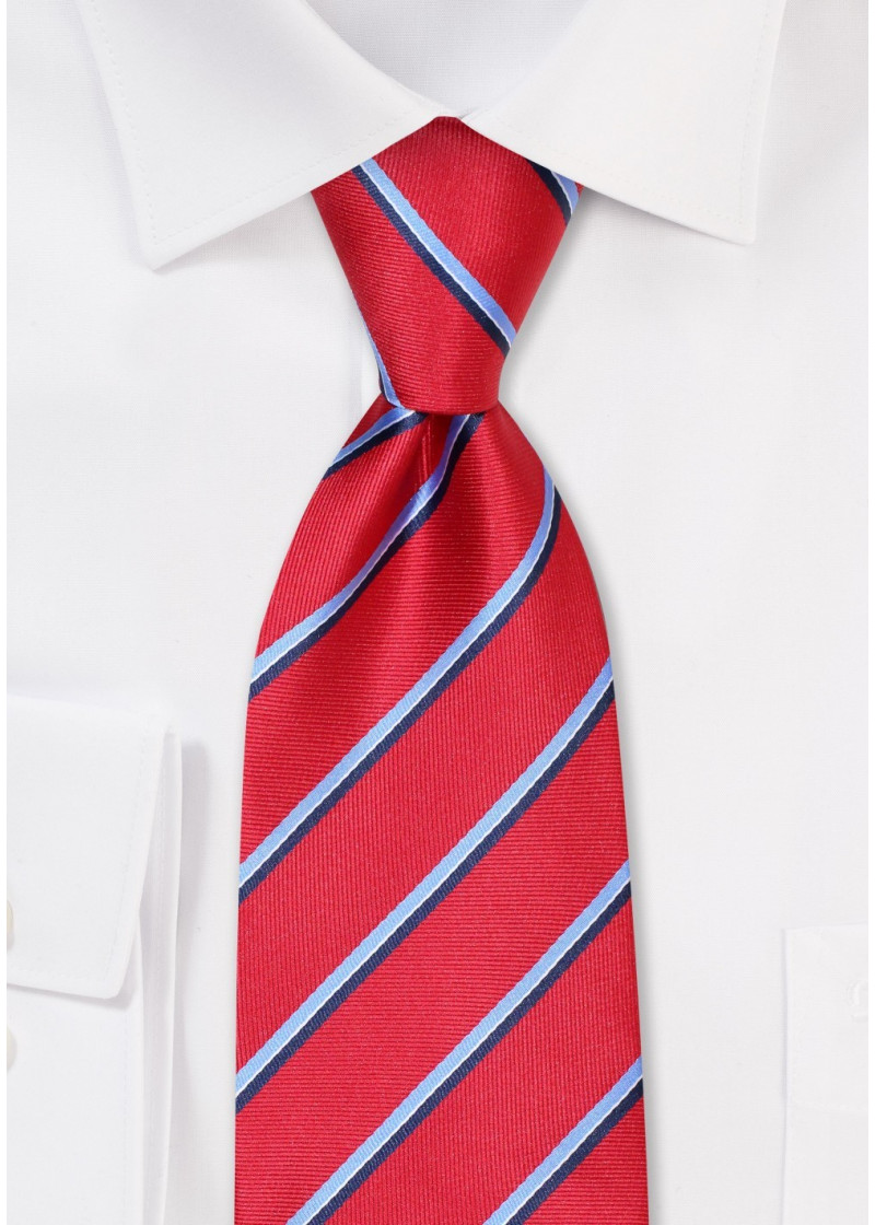 Stropdas streepdesign rood
