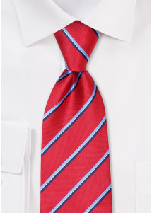 Stropdas streepdesign rood