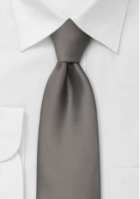 Asbruine glanzende stropdas