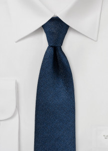 Stropdas Mesh Structuur Middernacht Blauw