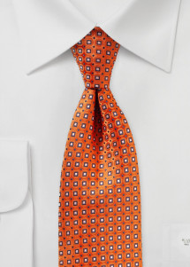 Stropdas vierkant model koper-oranje