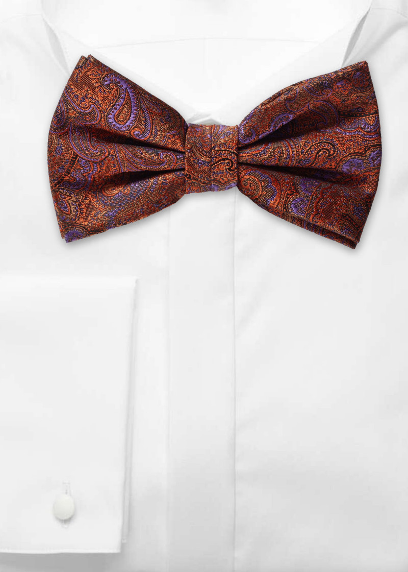 Herenstrik Paisleypatroon Koper