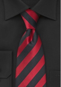 XXL stropdas rood en zwart