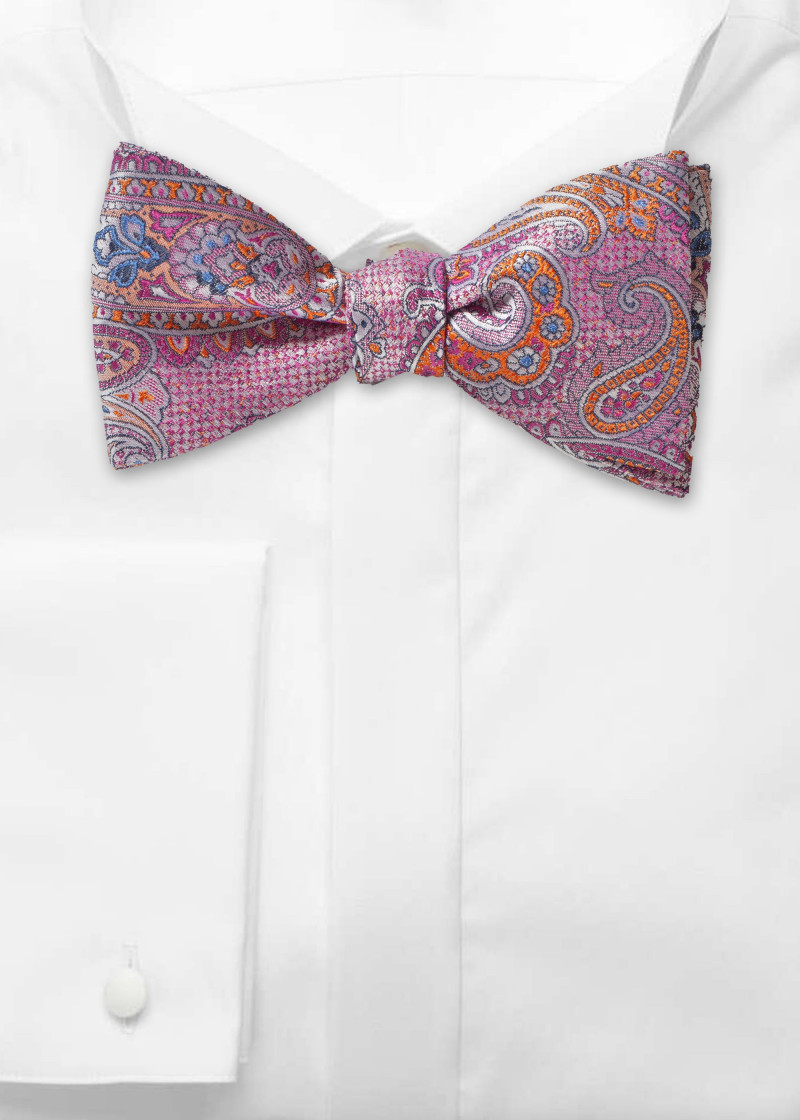 Zelfbinder Strik - Paisley roos