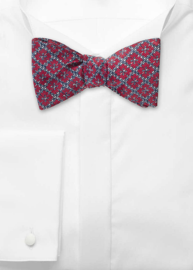 Zelfstrik Strik Abstract Patroon Medium Rood
