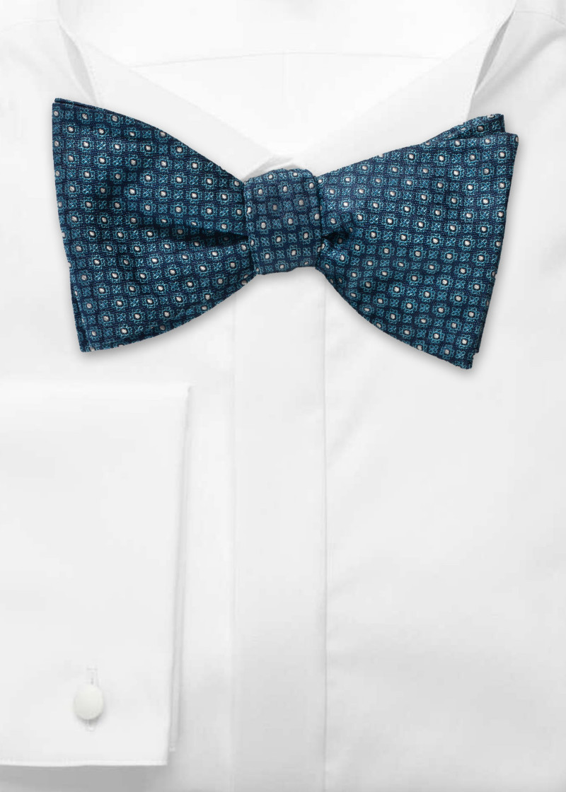 Zelfbinder Strik Emblemen Donkerblauw
