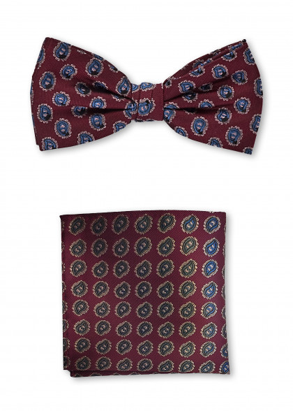 Set vlinderdas aus dem gleichen Stoff und Farbe