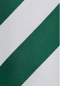 Krawatte Streifendesign breit edelgrün weiß
