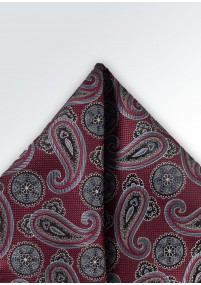 Decoratieve sjaal paisley motief wijnrood