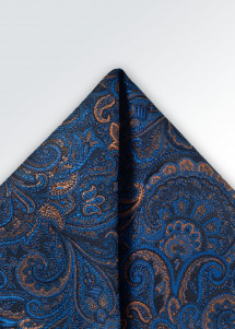 Zakdoek paisley marineblauw