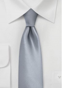 Krawatte schmal grau einfarbig