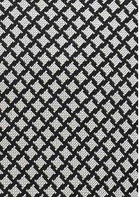 Krawatte Rauten-Pattern schwarz weiß