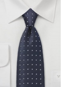 Krawatte Viereck-Punkte dunkelblau