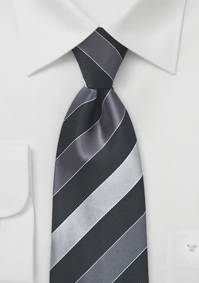 Krawatte Business-Streifenmuster silber Krawatte Business-Streifenmuster silber