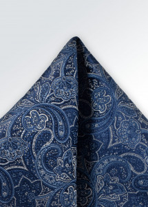 Paisley patroon zakdoek marineblauw