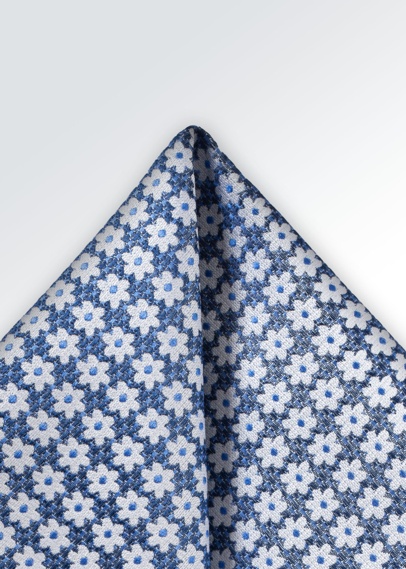 Decoratiedoek bloemmotieven ontwerp duif blauw