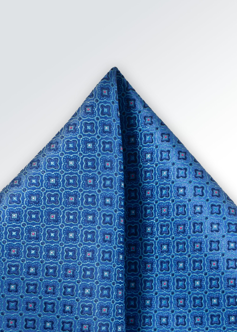 Decoratiedoek geometrisch decor lichtblauw
