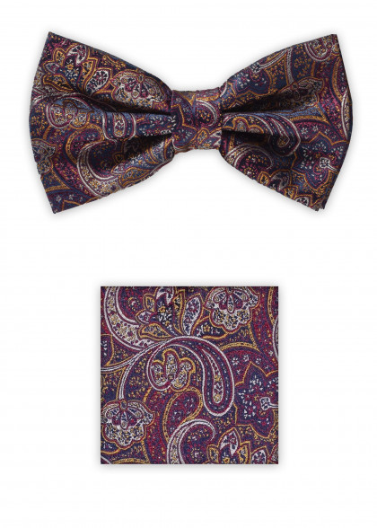 Set vlinderdas aus dem gleichen Stoff und Farbe