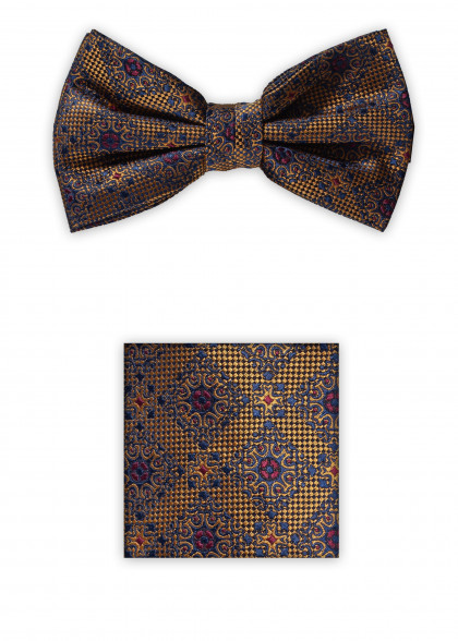 Set vlinderdas aus dem gleichen Stoff und Farbe