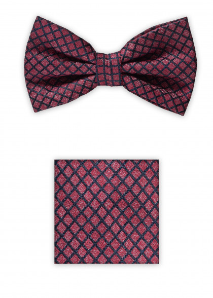 Set vlinderdas aus dem gleichen Stoff und Farbe