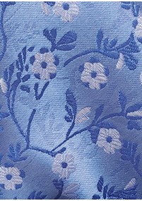 Zakdoek bloemen duifblauw