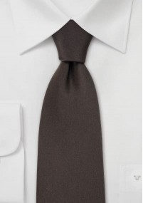 Zakelijke stropdas satijn donkerbruin