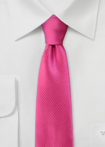 Herenstropdas filigraan stippen magenta