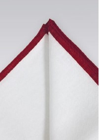 Cavalier sjaal naturel wit linnen rood...