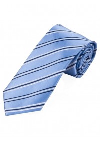 Zakelijke stropdas dunne lijnen Ijsblauw Wit