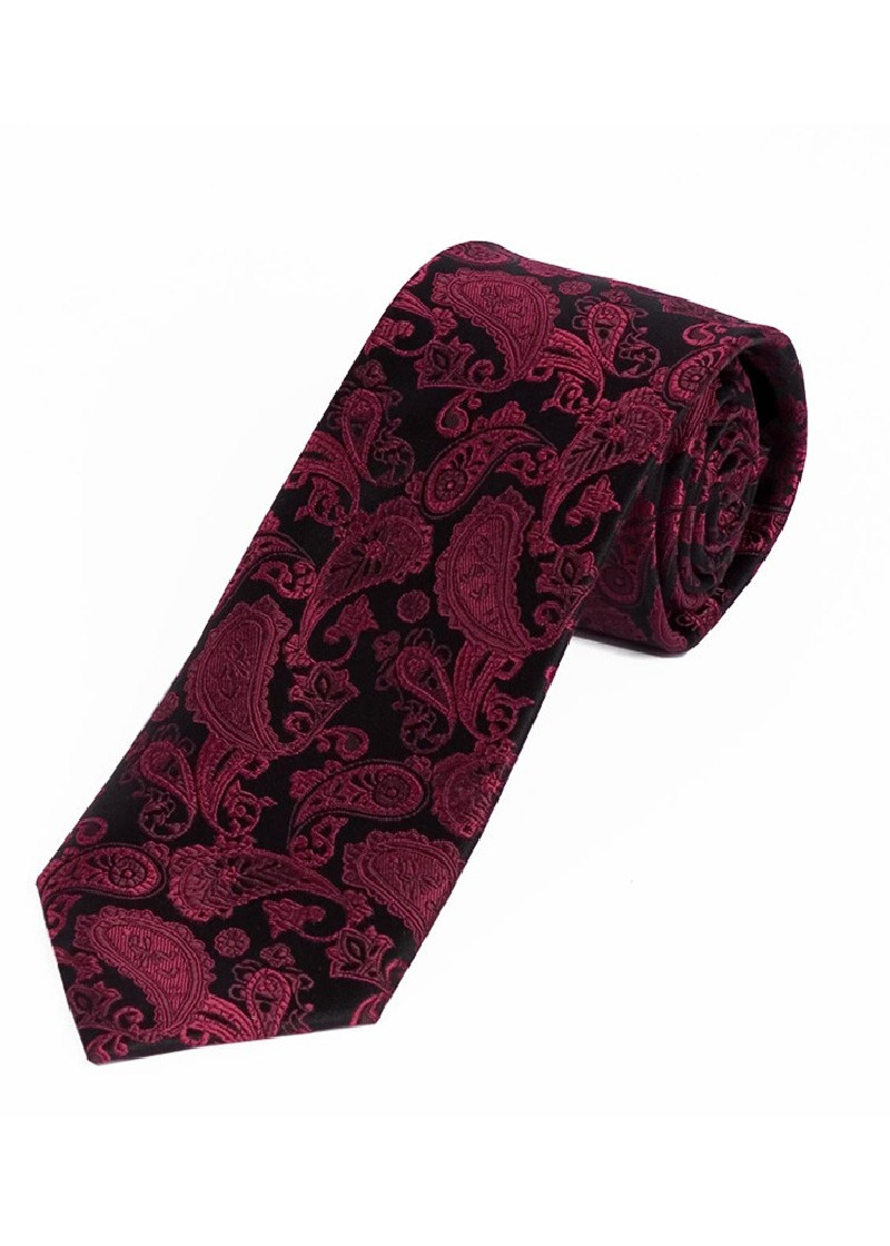 Sevenfold business stropdas paisley asfalt zwart