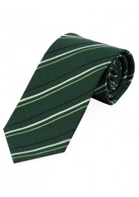Krawatte stylisches Streifenmuster  dunkelgrün blassgrün altweiß