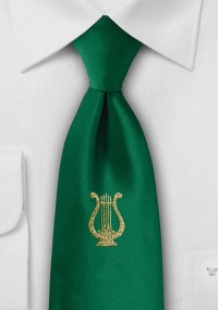 Zakelijke stropdas Lyra (goud) spar groen