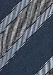 Krawatte edles Streifen-Dekor navy