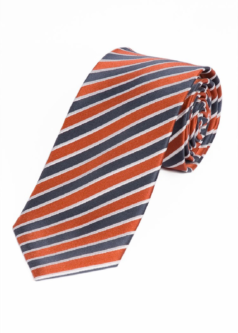 XXL stropdas elegant streepdesign oranje rood