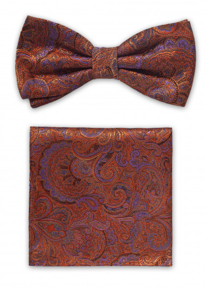 Set vlinderdas aus dem gleichen Stoff und Farbe